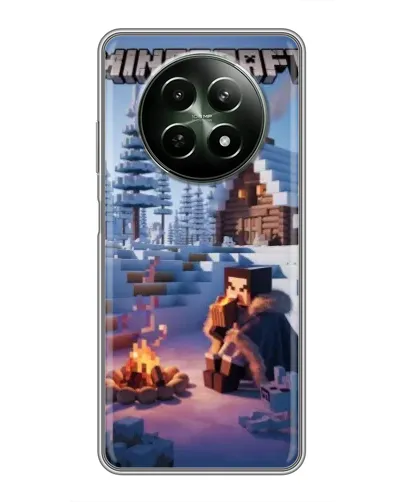 Чехол для Realme 12 5G с картинкой «Зимний Minecraft»