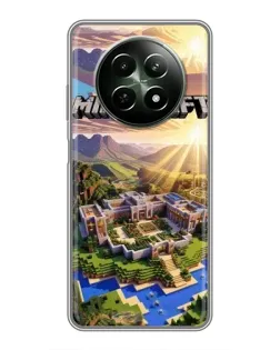 Чехол для Realme 12 5G с картинкой «Minecraft панорама»