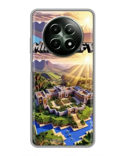 Чехол для Realme 12 5G с картинкой «Minecraft панорама»
