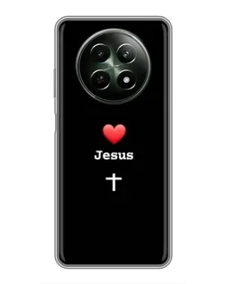 Чехол для Realme 12 5G с картинкой «Сердце - Jesus» Чехол для Realme 12 5G с картинкой «Сердце - Jesus»