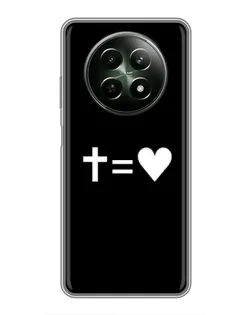 Чехол для Realme 12 5G с картинкой «Крест и Сердце»
