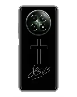 Чохол для Realme 12 5G з картинкою «Графічний хрест Jesus»