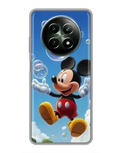 Чехол для Realme 12 5G с картинкой «Mickey и мыльные пузыри»