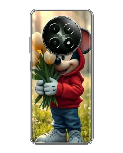 Чехол для Realme 12 5G с картинкой «Микки с тюльпанами» Чехол для Realme 12 5G с картинкой «Микки с тюльпанами»
