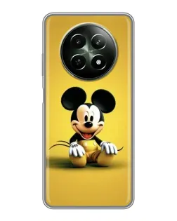Чехол для Realme 12 5G с картинкой «Микки на желтом»