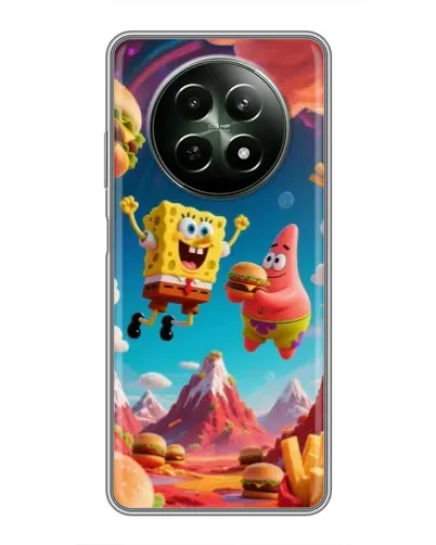 Чехол для Realme 12 5G с картинкой «Космический фастфуд»