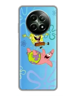 Чехол для Realme 12 5G с картинкой «Спанч Боб и Патрик»