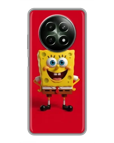 Чехол для Realme 12 5G с картинкой «Спанч Боб на красном»