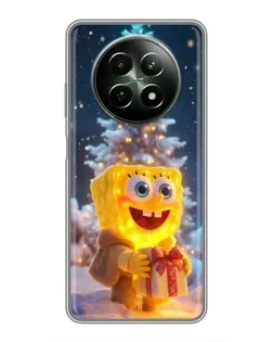 Чехол для Realme 12 5G с картинкой «Рождественский Спанч Боб»