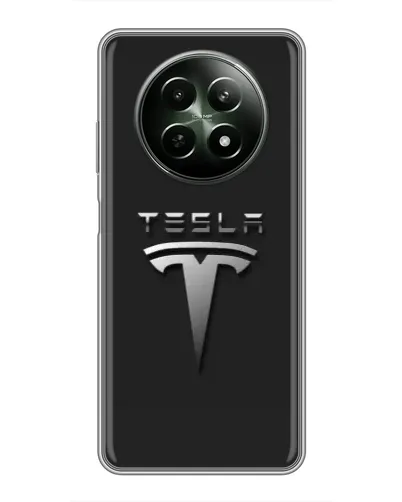 Чехол для Realme 12 5G с картинкой «Стальной логотип Tesla» Чехол для Realme 12 5G с картинкой «Стальной логотип Tesla»