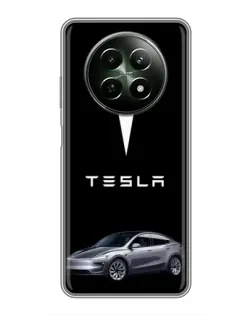 Чехол для Realme 12 5G с картинкой «Tesla Model Y»