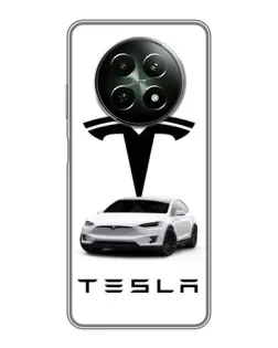 Чехол для Realme 12 5G с картинкой «Tesla White Style»
