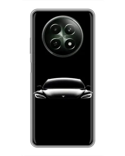 Чехол для Realme 12 5G с картинкой «Фары Tesla Night» Чехол для Realme 12 5G с картинкой «Фары Tesla Night»