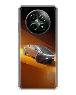 Чехол для Realme 12 5G с картинкой «Cybertruck в пустыне»