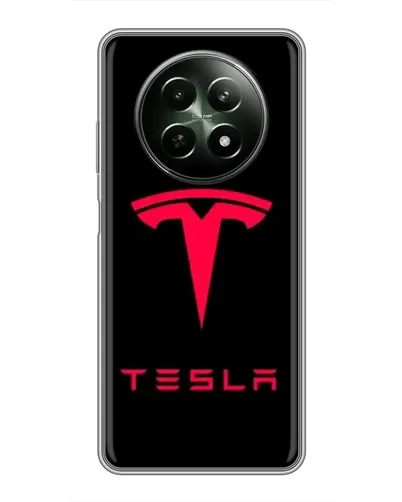 Чехол для Realme 12 5G с картинкой «Tesla Red Logo» Чехол для Realme 12 5G с картинкой «Tesla Red Logo»