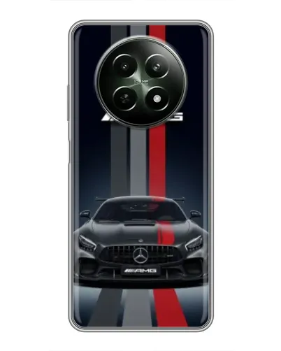 Чехол для Realme 12 5G с картинкой «Mercedes — белый карбон» Чехол для Realme 12 5G с картинкой «Mercedes — белый карбон»
