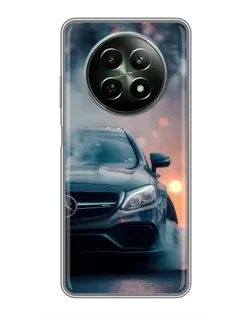 Чехол для Realme 12 5G с картинкой «Mercedes — ночной город»