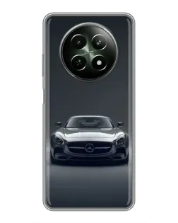 Чехол для Realme 12 5G с картинкой «Mercedes на черном»