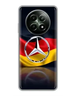 Чехол для Realme 12 5G с картинкой «Mercedes — флаг Германии»