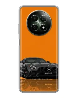 Чехол для Realme 12 5G с картинкой «Оранжевый Mercedes AMG»