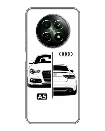 Чехол для Realme 12 5G с картинкой «Audi — контрастный дизайн»