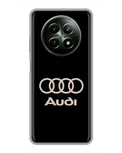Чехол для Realme 12 5G с картинкой «Audi — золотой логотип»