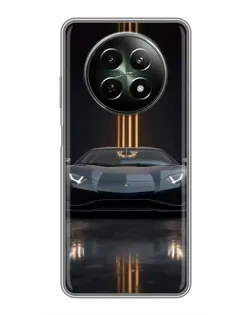 Чехол для Realme 12 5G с картинкой «Lamborghini золотые линии»