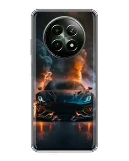 Чехол для Realme 12 5G с картинкой «Lamborghini дымная эстетика»