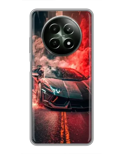 Чехол для Realme 12 5G с картинкой «Lamborghini красный дым» Чехол для Realme 12 5G с картинкой «Lamborghini красный дым»