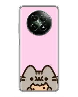 Чехол для Realme 12 5G с картинкой «Pusheen и печенье»