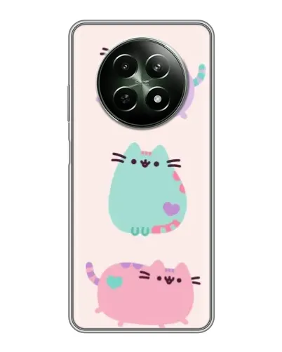 Чехол для Realme 12 5G с картинкой «Pusheen трио»