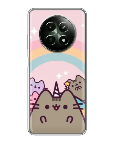 Чехол для Realme 12 5G с картинкой «Единорог Pusheen»