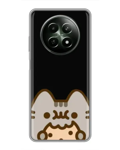 Чехол для Realme 12 5G с картинкой «Пушин на черном»