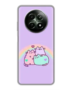 Чехол для Realme 12 5G с картинкой «Радужные Пушины»