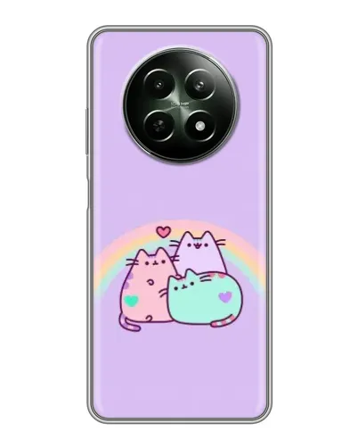 Чехол для Realme 12 5G с картинкой «Радужные Пушины»