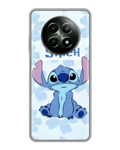 Чехол для Realme 12 5G с картинкой «Stitch среди цветов»