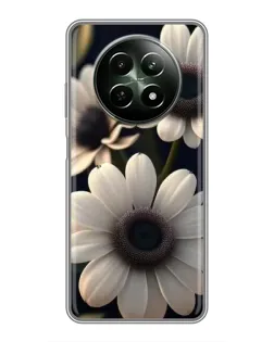 Чехол для Realme 12 5G с картинкой «Белые маргаритки макро»
