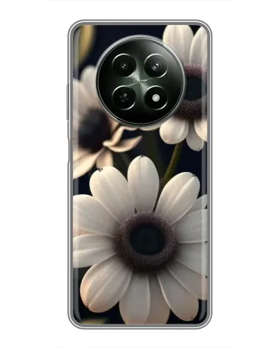 Чехол для Realme 12 5G с картинкой «Белые маргаритки макро»