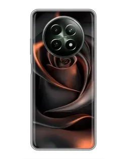 Чехол для Realme 12 5G с картинкой «Шелковая черная роза»