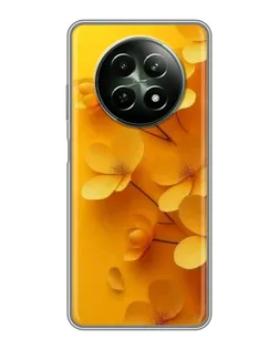 Чехол для Realme 12 5G с картинкой «Золотые лепестки»