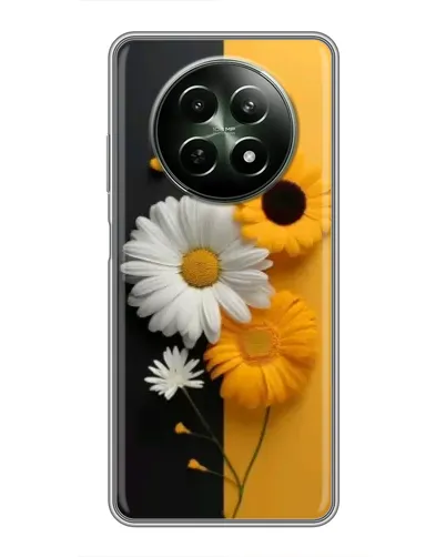 Чехол для Realme 12 5G с картинкой «Подсолнух и ромашка»