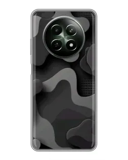 Чехол для Realme 12 5G с картинкой «Темный абстрактный камуфляж»