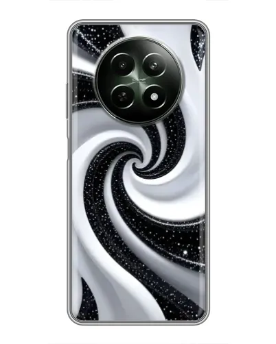 Чехол для Realme 12 5G с картинкой «Черно-белая спираль» Чехол для Realme 12 5G с картинкой «Черно-белая спираль»
