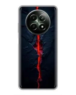 Чехол для Realme 12 5G с картинкой «Kрасная лавовая трещина»