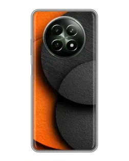 Чехол для Realme 12 5G с картинкой «Геометрия оранжевых кругов»