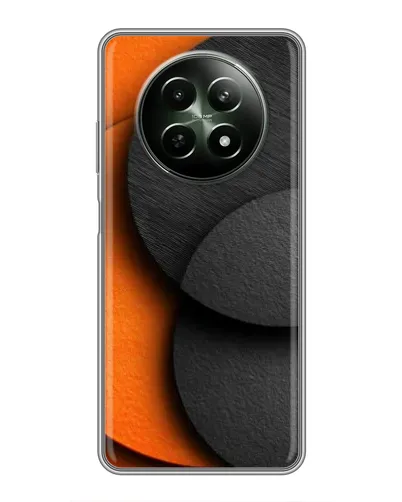 Чехол для Realme 12 5G с картинкой «Геометрия оранжевых кругов» Чехол для Realme 12 5G с картинкой «Геометрия оранжевых кругов»