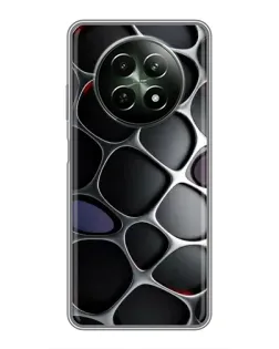 Чехол для Realme 12 5G с картинкой «Объемная темная решетка»