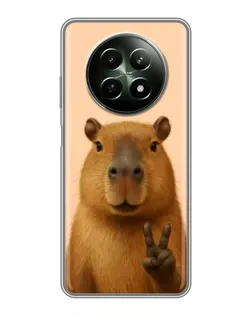 Чехол для Realme 12 5G с картинкой «Капибара виктория»