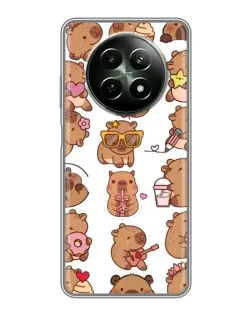Чехол для Realme 12 5G с картинкой «Стикерпак с капибарами»