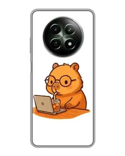 Чехол для Realme 12 5G с картинкой «Капибара с ноутбуком» Чехол для Realme 12 5G с картинкой «Капибара с ноутбуком»
